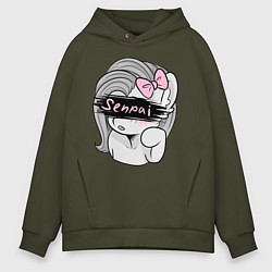 Толстовка оверсайз мужская Senpai, цвет: хаки