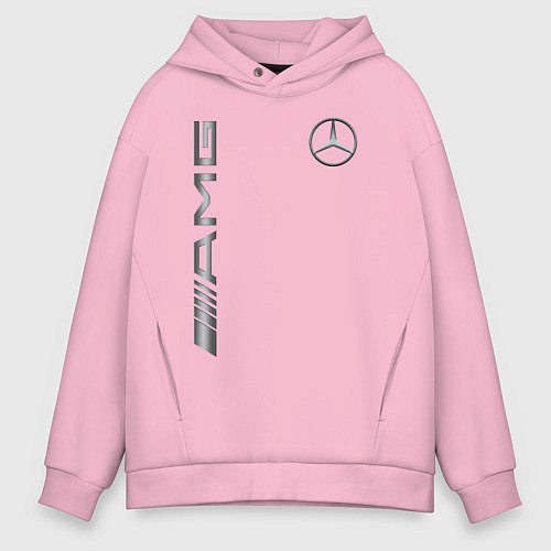 Мужское худи оверсайз MERCEDES-BENZ AMG / Светло-розовый – фото 1