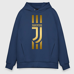 Толстовка оверсайз мужская JUVENTUS, цвет: тёмно-синий
