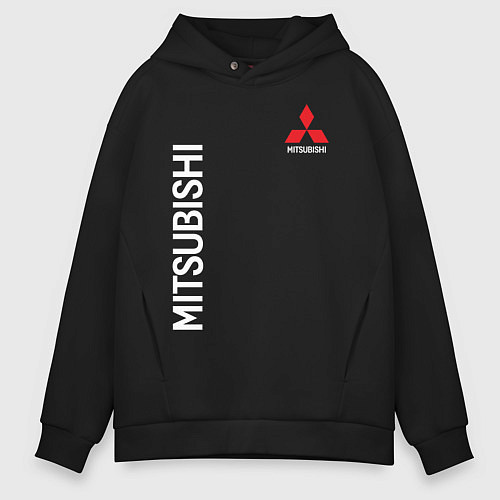 Мужское худи оверсайз MITSUBISHI / Черный – фото 1