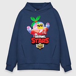 Толстовка оверсайз мужская BRAWL STARS TROPICAL SPROUT, цвет: тёмно-синий