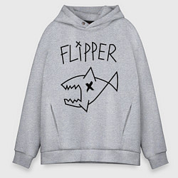 Толстовка оверсайз мужская Nirvana Flipper, цвет: меланж