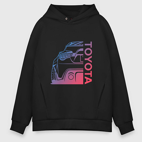 Мужское худи оверсайз TOYOTA Z / Черный – фото 1