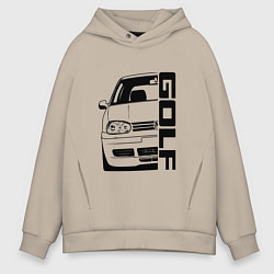 Толстовка оверсайз мужская Volkswagen Golf Z, цвет: миндальный
