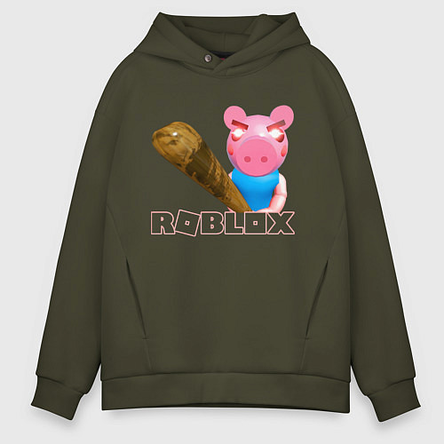 Мужское худи оверсайз Roblox Piggy / Хаки – фото 1