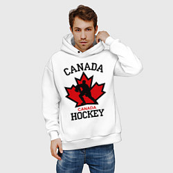 Толстовка оверсайз мужская Canada Hockey, цвет: белый — фото 2