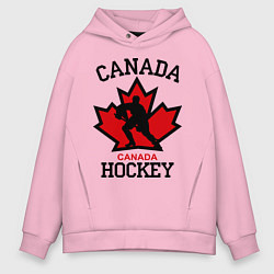 Толстовка оверсайз мужская Canada Hockey, цвет: светло-розовый