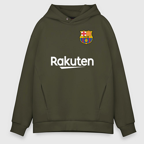 Мужское худи оверсайз BARCELONA / Хаки – фото 1
