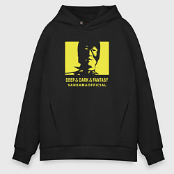 Толстовка оверсайз мужская VANSAMA OFFICIAL Yellow, цвет: черный