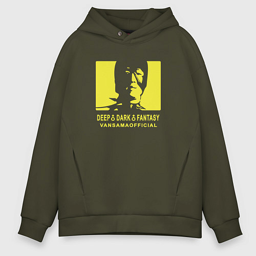 Мужское худи оверсайз VANSAMA OFFICIAL Yellow / Хаки – фото 1