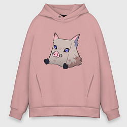 Толстовка оверсайз мужская Иноске Хашибира, цвет: пыльно-розовый