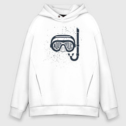 Толстовка оверсайз мужская Aquaholic, цвет: белый