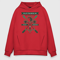 Толстовка оверсайз мужская Slytherin Quidditch, цвет: красный