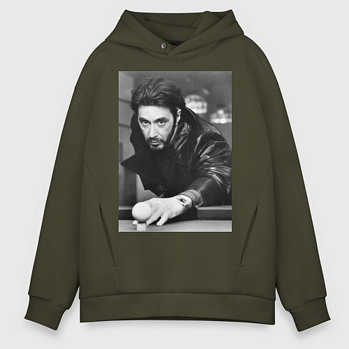 Мужское худи оверсайз Аль Пачино / Хаки – фото 1