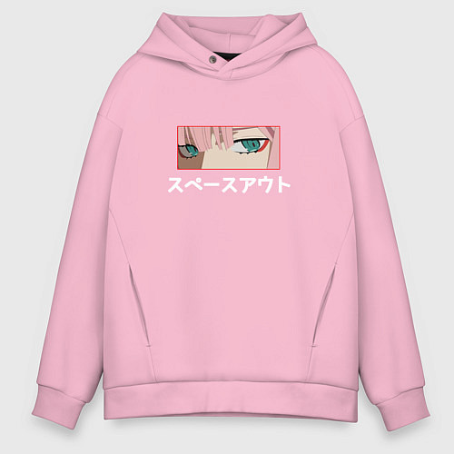 Мужское худи оверсайз Zero two / Светло-розовый – фото 1