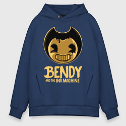 Толстовка оверсайз мужская Bendy And The Ink Machine, цвет: тёмно-синий