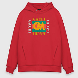 Толстовка оверсайз мужская GachiGucci, цвет: красный