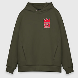 Толстовка оверсайз мужская M Jordan 23, цвет: хаки