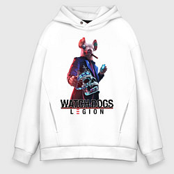 Толстовка оверсайз мужская Watch Dogs Legion, цвет: белый