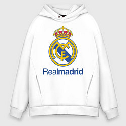 Толстовка оверсайз мужская Real Madrid FC, цвет: белый