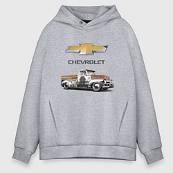 Толстовка оверсайз мужская HOT ROD CHEVROLET, цвет: меланж