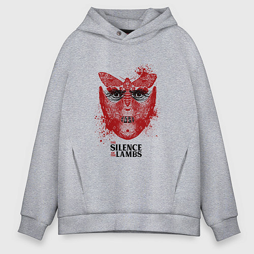 Мужское худи оверсайз Ганнибал Лектор / Меланж – фото 1