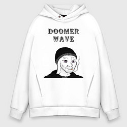 Толстовка оверсайз мужская Doomer Wave, цвет: белый