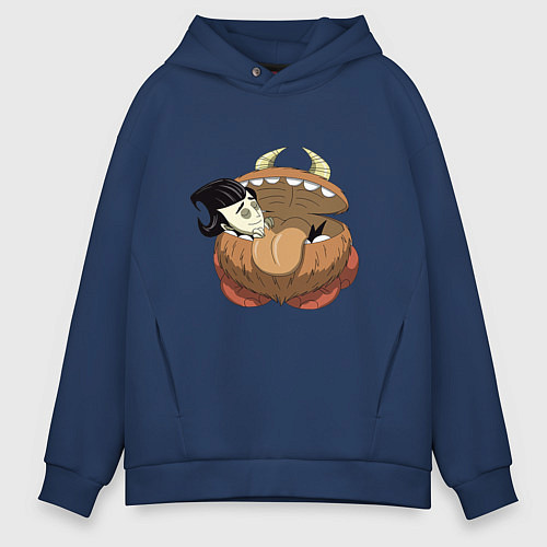 Мужское худи оверсайз Dont Starve / Тёмно-синий – фото 1