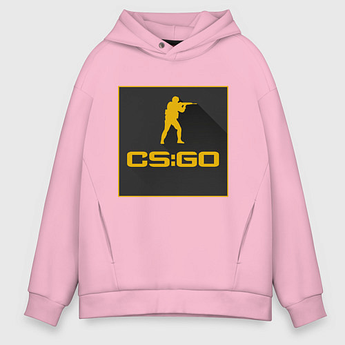 Мужское худи оверсайз CS GO Z / Светло-розовый – фото 1