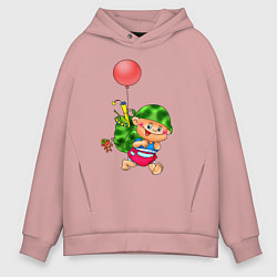 Толстовка оверсайз мужская Будущий Защитник, цвет: пыльно-розовый