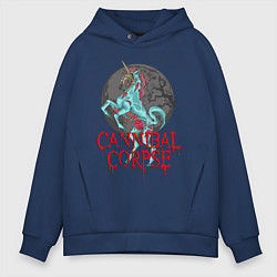 Толстовка оверсайз мужская Cannibal Corpse Труп Каннибала Z, цвет: тёмно-синий