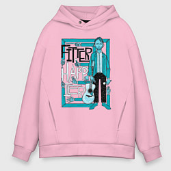 Толстовка оверсайз мужская Radiohead Art 02, цвет: светло-розовый