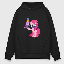 Толстовка оверсайз мужская My Little Pony Pinkie Pie, цвет: черный