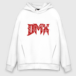 Толстовка оверсайз мужская DMX - Red & White, цвет: белый