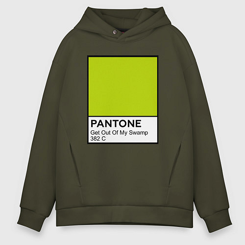 Мужское худи оверсайз Shrek: Pantone Color / Хаки – фото 1