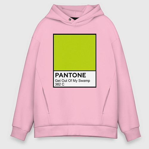 Мужское худи оверсайз Shrek: Pantone Color / Светло-розовый – фото 1