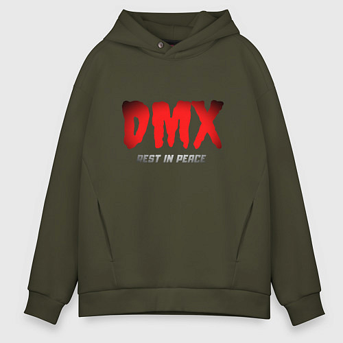 Мужское худи оверсайз DMX - Rest In Peace / Хаки – фото 1