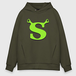 Толстовка оверсайз мужская Shrek: Logo S, цвет: хаки