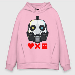 Толстовка оверсайз мужская Love, Death and Robots XBOT 4000 Z, цвет: светло-розовый