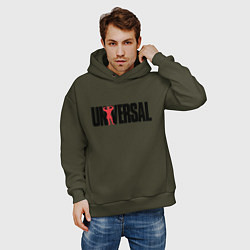 Толстовка оверсайз мужская ANIMAL UNIVERSAL ЭНИМАЛ, цвет: хаки — фото 2