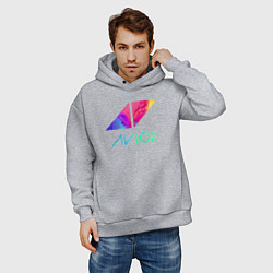 Толстовка оверсайз мужская AVICII RAIBOW, цвет: меланж — фото 2