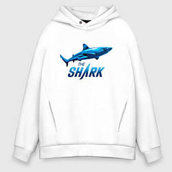 Толстовка оверсайз мужская Акула The Shark, цвет: белый