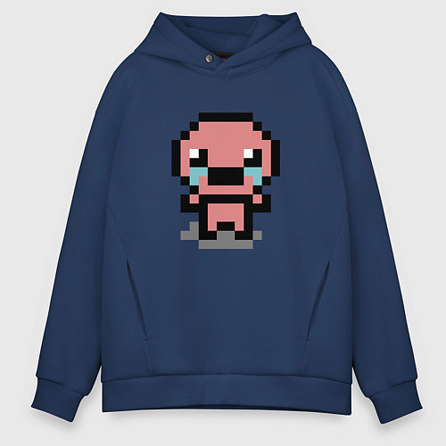 Мужское худи оверсайз Pixel isaac / Тёмно-синий – фото 1