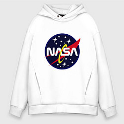 Толстовка оверсайз мужская Space NASA, цвет: белый