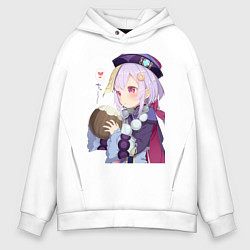 Толстовка оверсайз мужская Ци Ци Кокосовое молоко, цвет: белый