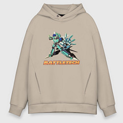 Толстовка оверсайз мужская Battletech Comics, цвет: миндальный