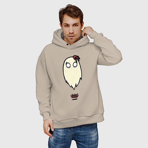 Мужское худи оверсайз Приведение Венди / Миндальный – фото 3