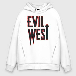 Толстовка оверсайз мужская Evil West, цвет: белый