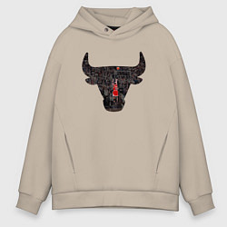 Толстовка оверсайз мужская Bulls - Jordan, цвет: миндальный