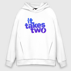 Толстовка оверсайз мужская It Takes Two, цвет: белый